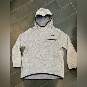Nike Knit Hoodie Pullover, Size Large, EUC, Gray and Black